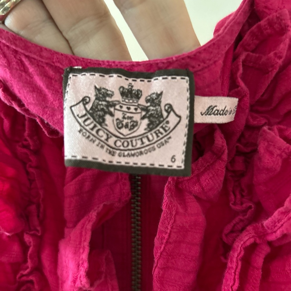 Juicy Couture Fuchsia Ruffle Tank Top - Picture 2 of 3